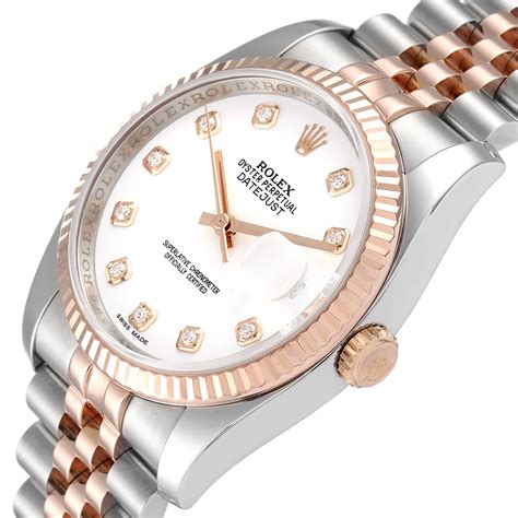 rolex oyster perpetual datejust damenuhr stahl rose gold neu|36mm rolex datejust rose gold.